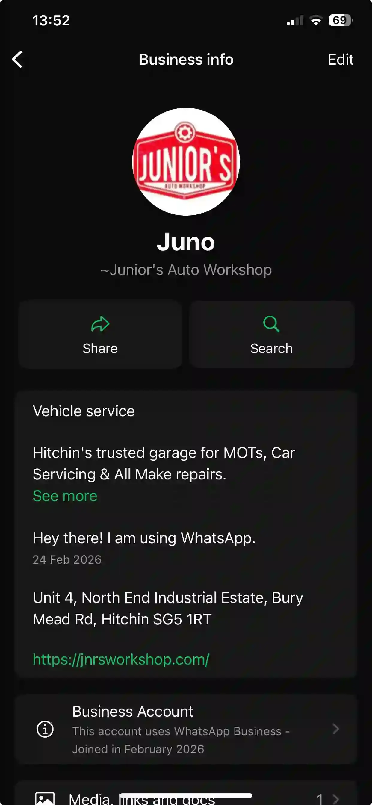 Junior's Auto Workshop